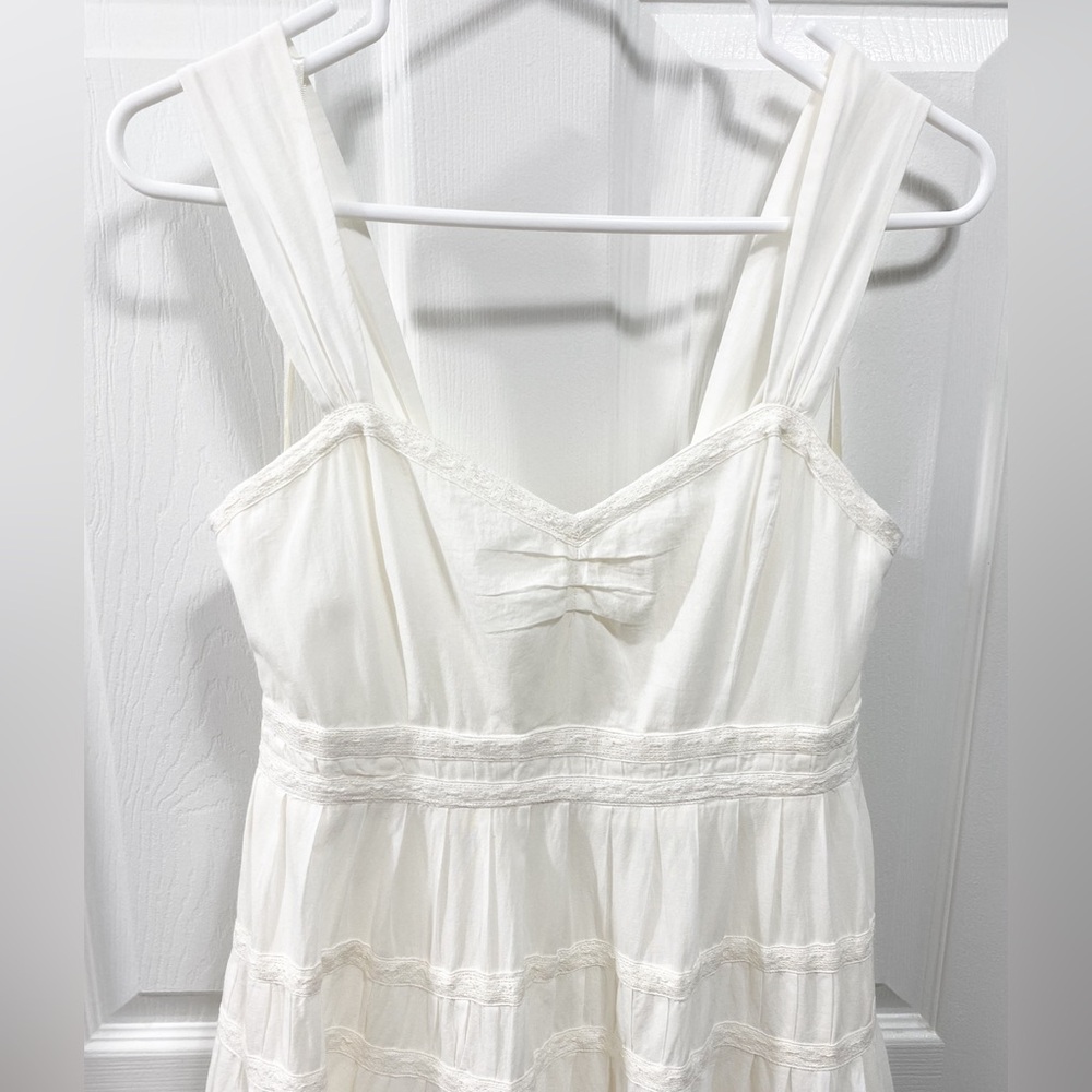 NWOT - Vintage Anthropologie/Maeve Cream Sundress w/ Lace Details - Picture 4 of 5